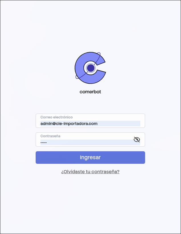 Crear compañía en MVE Comerbot