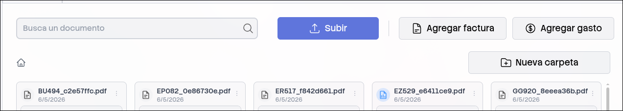 Agregar factura a la Biblioteca