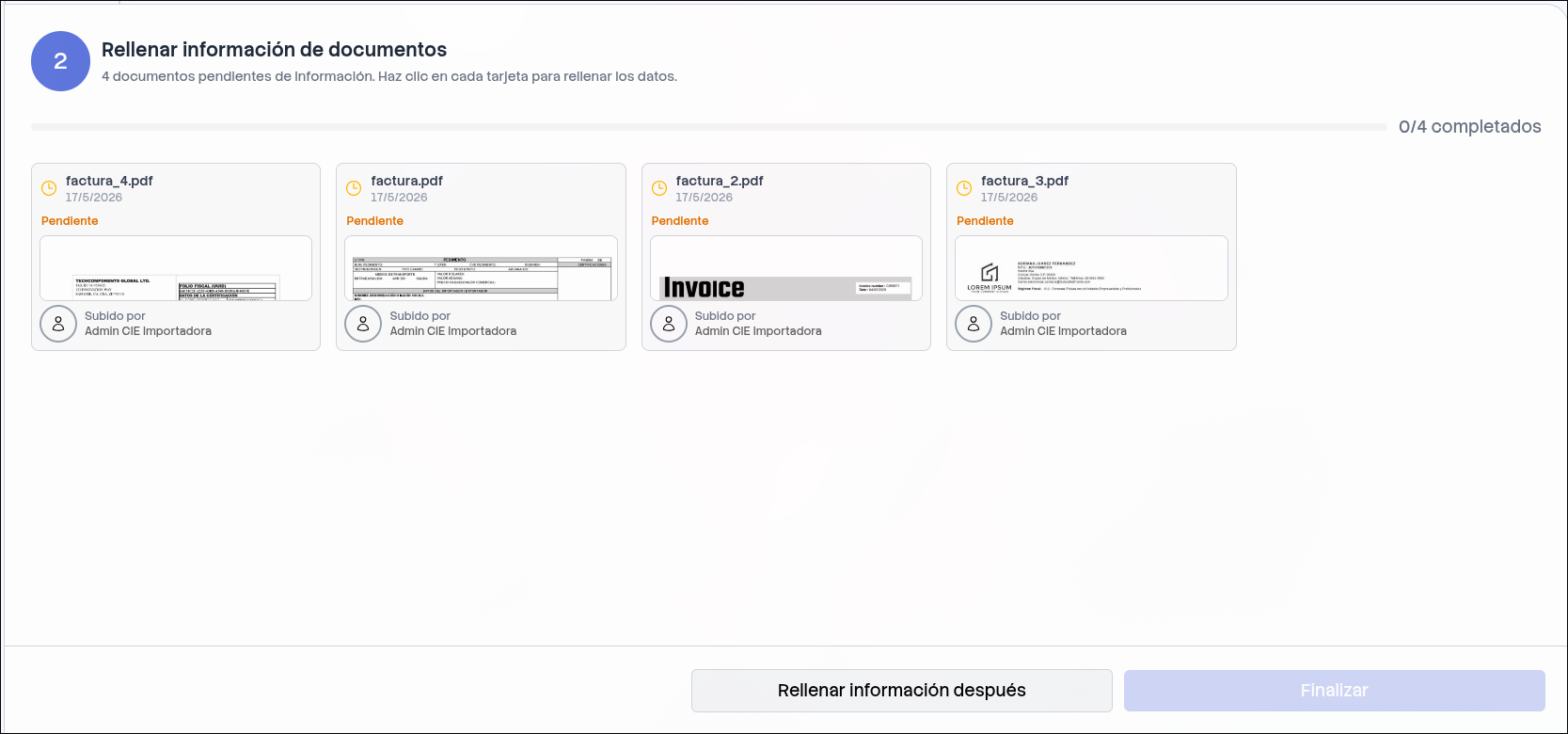 Procesamiento con IA en subida masiva